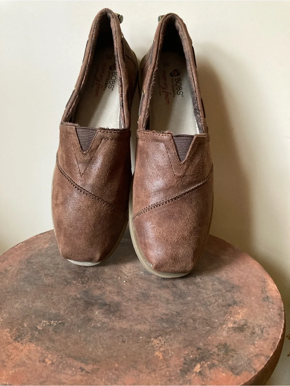 Bobs by Skechers Size 9 Chill Luxe brown casual alpargata flats